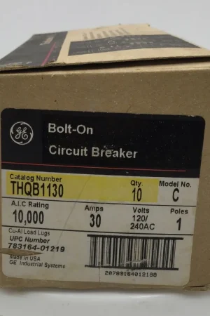 Best Choice General Electric TQB/THQB1130 30 Amp 1 Pole 120/240V Bolt On Circuit Breaker