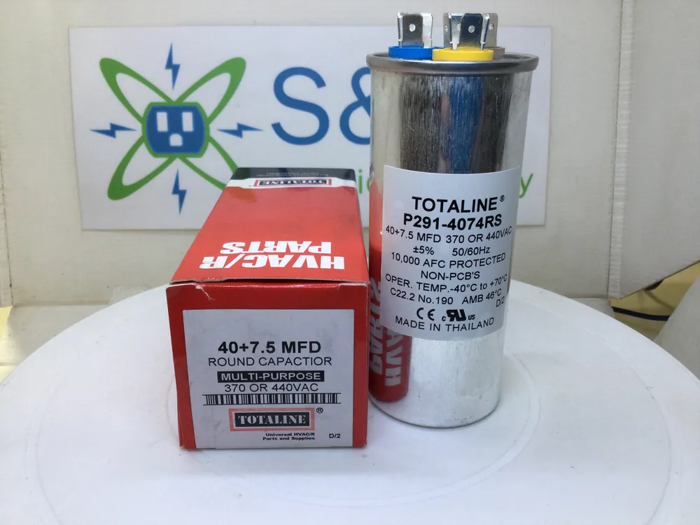 New Arrival Totaline P291-4074RS 40+7.5MFD +/-5% 370/440V 50/60Hz 70c/-40c Capacitor