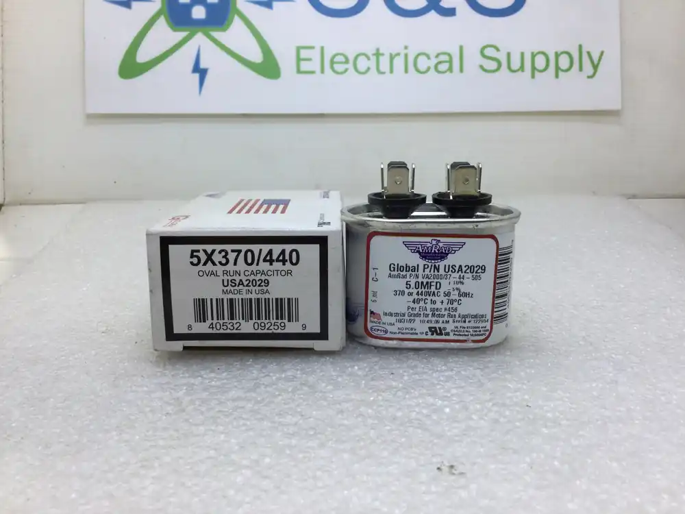 Amrad USA2029 5.0MFD +10%/-5% 370/440V 50/60Hz 70c/-40c Capacitor High Quality