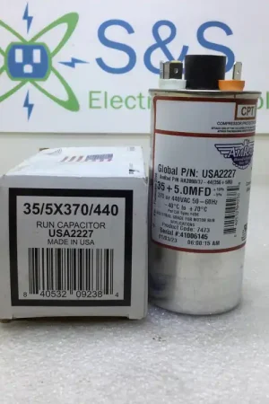 Amrad USA2227 35+5.0MFD +10%/-5% 370/440V 50/60Hz 70c/-40c Capacitor w/ CPT Must Have
