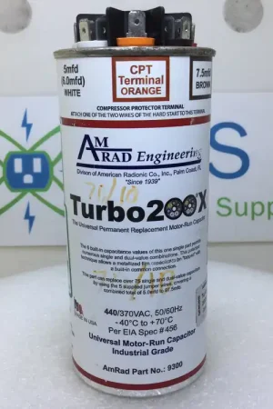 Amrad Turbo-200X 5-97.5MFD 370/440V 50/60Hz Capacitor Fan Favorite