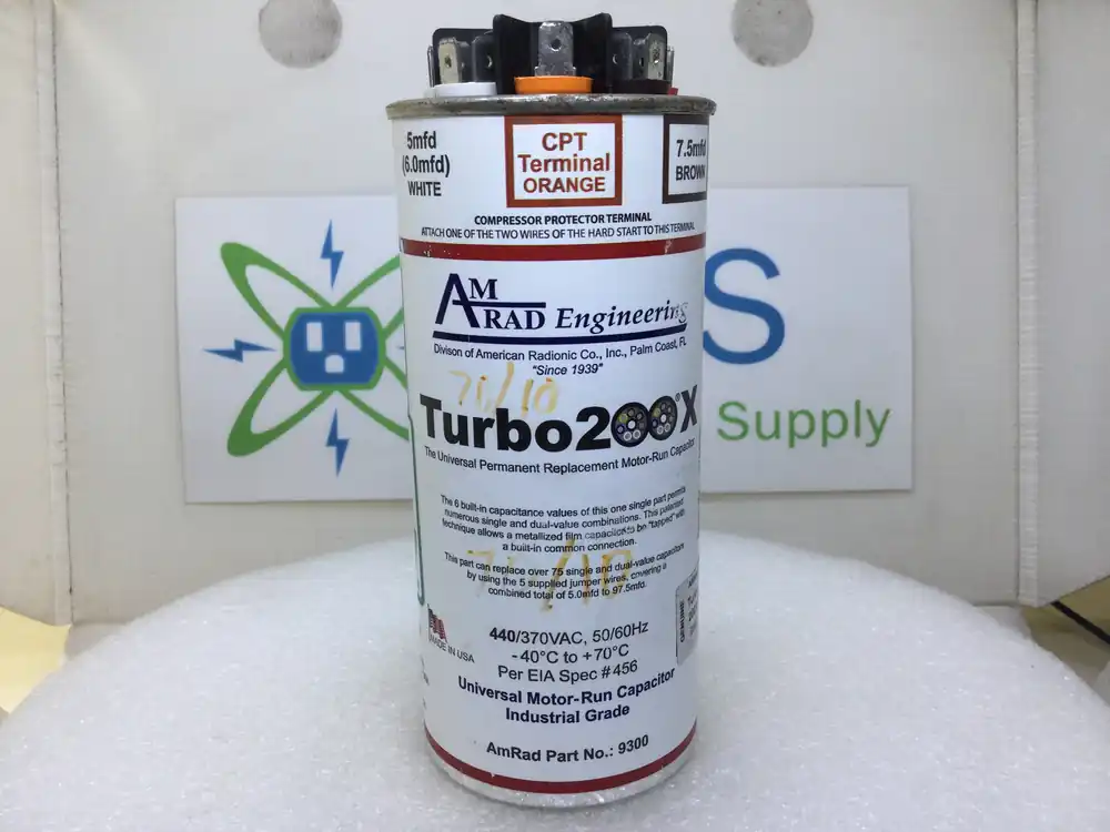 Amrad Turbo-200X 5-97.5MFD 370/440V 50/60Hz Capacitor Fan Favorite