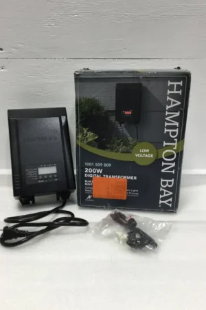 Express Delivery Hampton Bay 1001 509 809 Digital Transformer 200W Black Finish Built-In Surge Protector