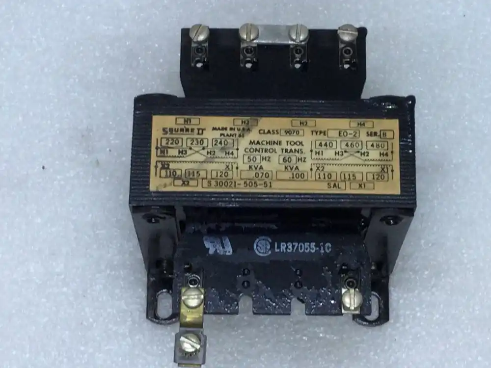 Buy Direct Square D S30021-505-51 Machine Tool Control Transformer Class 9070 Type EO-2 Series B