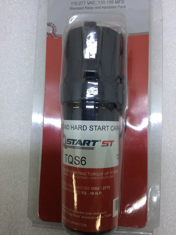 Packard TQS6 Torqstart 115-277 Vac 130-156 MFD Standard Relay And Hard Start Capacitor Hot Deal