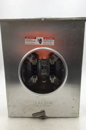 Siemens/Talon UAT437-XGF 200 Amp Continuous Duty Ringless Type Meter Socket 600V 1 Phase 3 Wire 4 Jaw Seasonal Sale