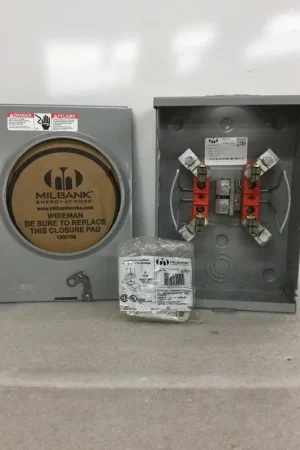 Buy Today Milbank U8435-XL-TG-HSP 125 Amp 4 Terminal 1 Phase 1 Position Ringless Meter Socket (New Open Box)