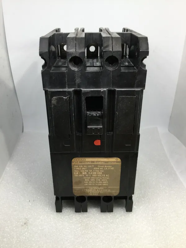 Express Delivery Gould/ITE E43B100 3 Pole 100 Amp Circuit Breaker 25 kAIC @ 240v/ 18kAIC @ 480v