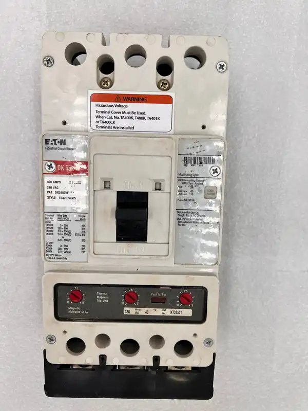 Eaton/Cutler-Hammer DK3400W 3 Pole 400 Amp Trip KT3350T DK 65k Circuit Breaker Top Rated