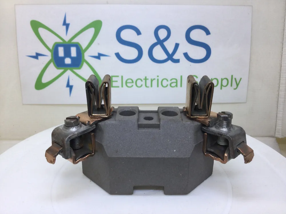 Authentic B&C Porcelain Meter Socket Replacement Block 100-200 Amp - 2" Base Extended Lugs
