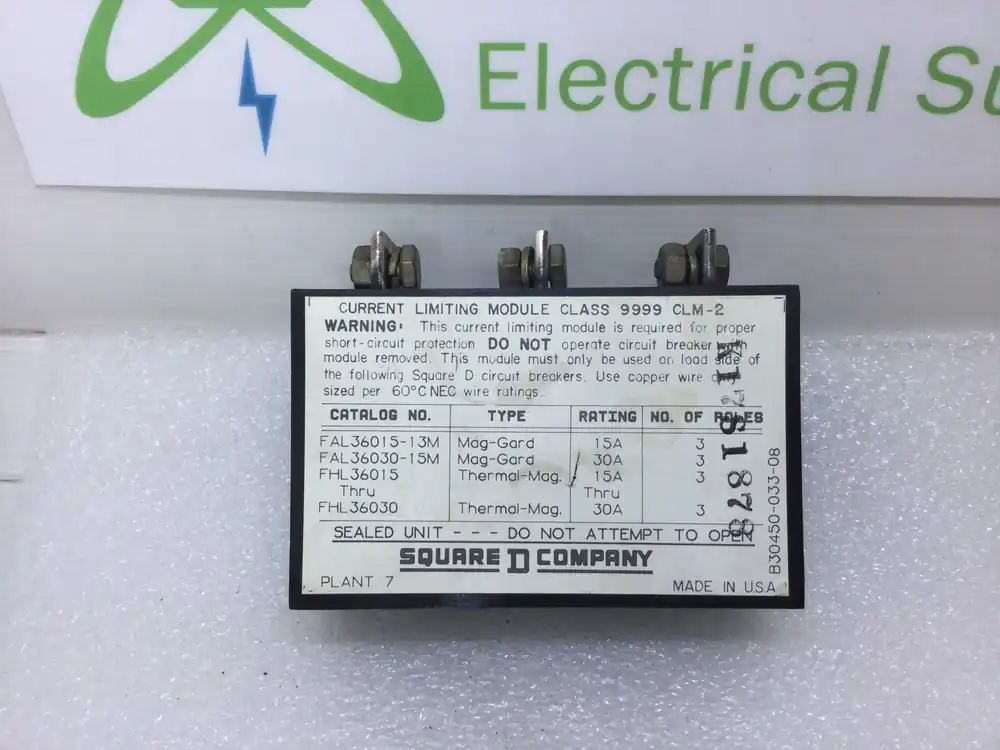 Limited Offer Square D 9999CLM2 Current Limiting Module Mag-Gard FA, 15 or 30 Amp