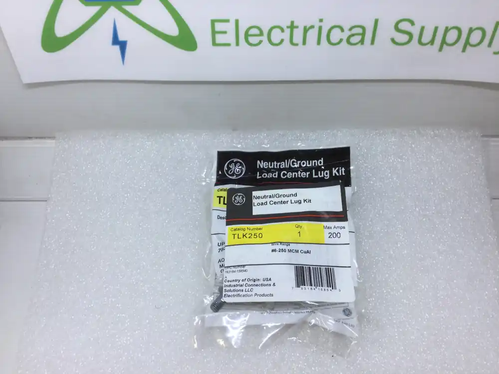 Holiday Sale GE General Electric TLK250 Neutral/Ground Lug Kit 200 Amp #6-250MCM CuAL