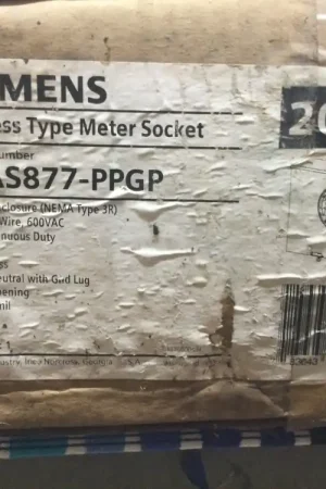 Siemens SUAS877-PPGP; 200 Amp, 1 Phase, 3 Wire Ringless Type Meter Socket Continuous Duty Nema-3r Price Drop