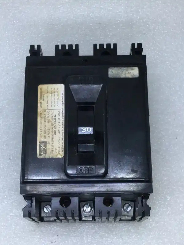 One Day Deal FPE NEF433030 30 Amp 3 Pole 480V Type NEF Circuit Breaker