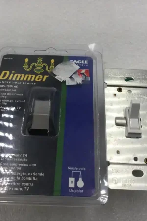 Eagle Electric 6441W-K 600 Watt Single Pole Toggle Style Dimmer 120 VAC in White Luxury