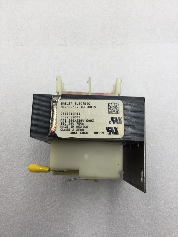 Exclusive Basler Electric BE27357007 Transformer 200/230 VAC Primary 24 VAC 75 VA Secondary