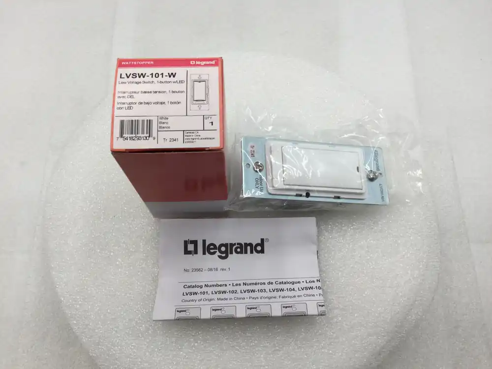 Exclusive Legrand LVSW-101-W Low Watt Switch 1 Button w/ LED - White