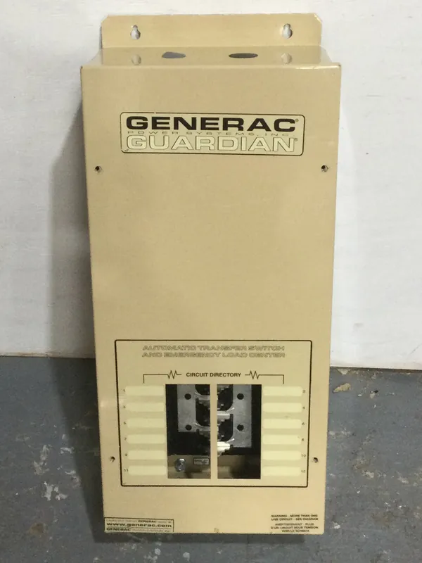 Affordable Generac GV-642066 100A 12 Space 120/240V Transfer Switch 27 1/2" x 12 1/2"