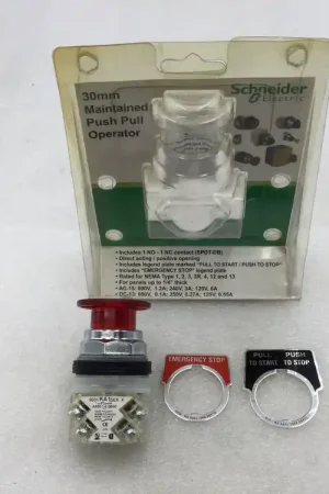Schneider Electric 9001AB2 30mm SPDT Maintained Push Pull Operator Nema 1-13 New Release