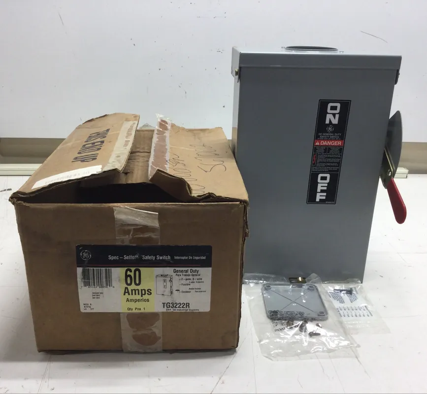 GE/General Electric TG3222R 60 Amp 2 Pole 120/240V Fusible Safety Switch Buy Direct