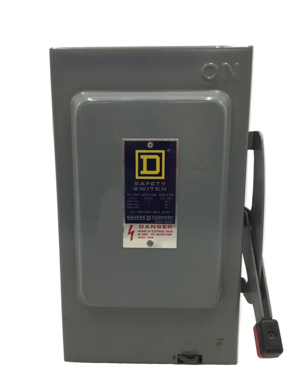 Square D HU361 30 Amp 3 Pole 600V Non Fused HD Safety Switch 10 3/4" x 6" Deal