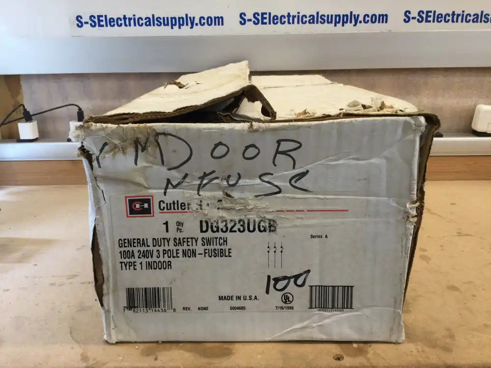 Eaton DG323UGB 100 Amp 3 Pole 120/240V Non-Fused Safety Switch Premium