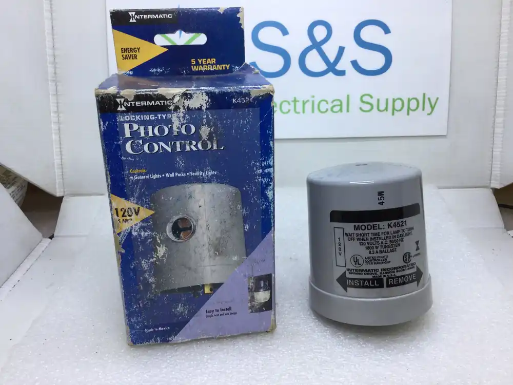 Intermatic K4521 Locking Type Photo Control 1800W/15 Amp/120V Trusted Brand