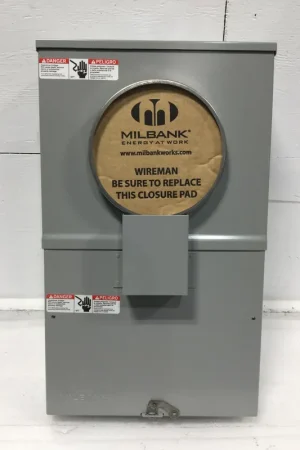 Instant Buy Milbank U4427-XL-21 20 Amp 3 Phase 600V Meter Socket Enclosure 20 1/4" x 12"
