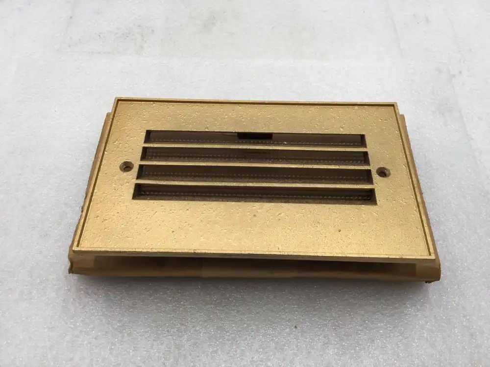 Shop Now Precision Cast Aluminum Horizontal Louver Step Light Plate in Gold 8.5" X 5"