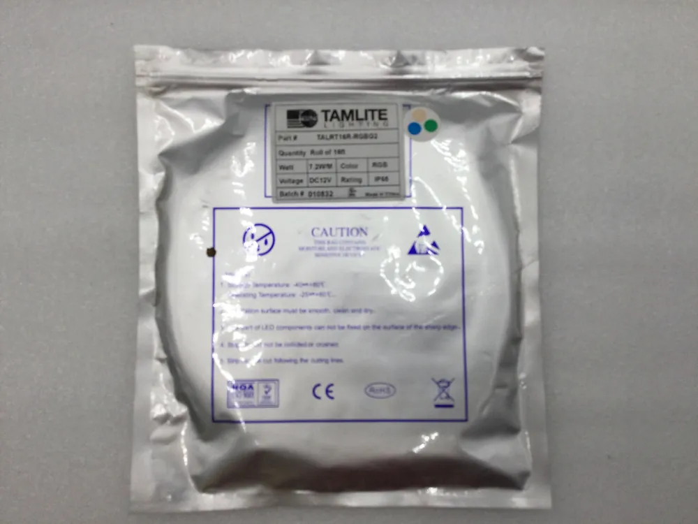 Warranty Included Tamlite Lighting TALRT16R-RGBG2 16Ft 7.2W/M DC12V LED Ribbon Tape