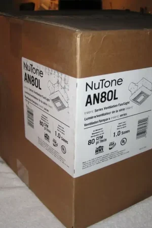 Nutone An80l Invent Single Speed Fan Light, 80 Cfm 1.0 Sones Time-Limited
