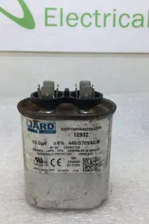 Grab Now Jard Capacitor 12932 10.0uf + 6% 440/370vac 50/60hz