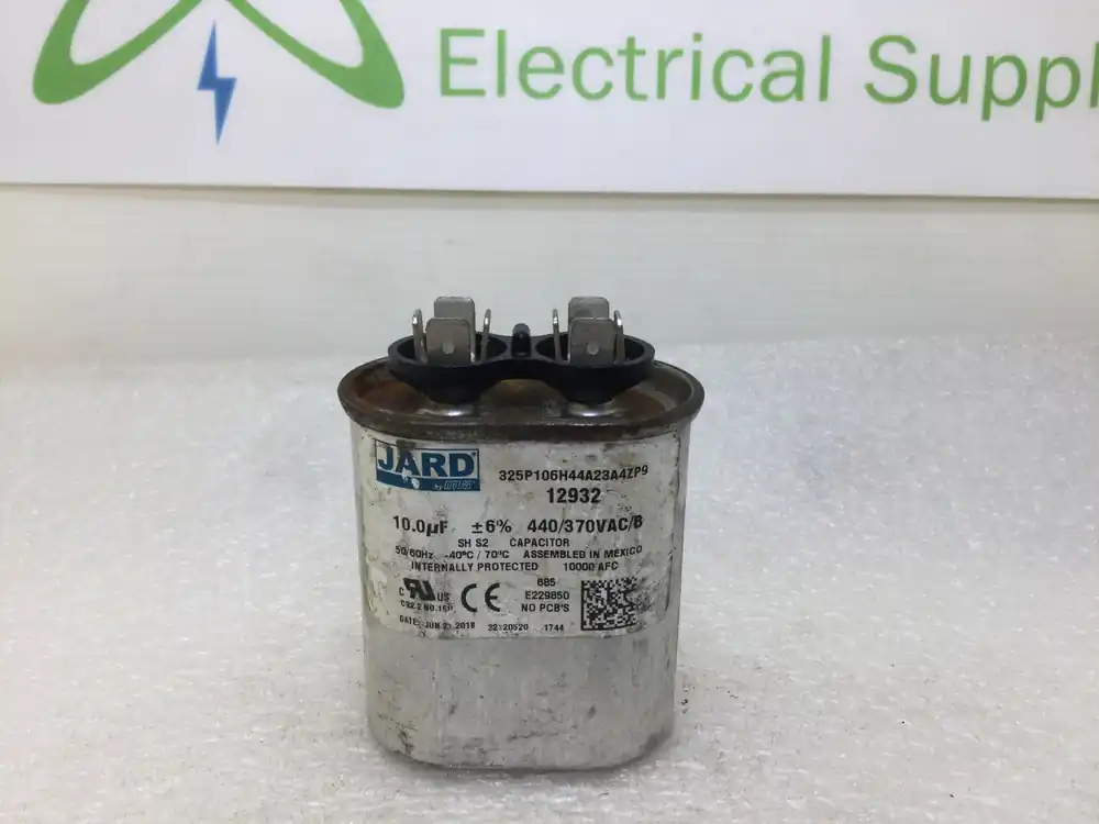 Grab Now Jard Capacitor 12932 10.0uf + 6% 440/370vac 50/60hz