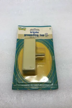 Cooper Wiring Bp1147v Three Outlet Grounding Outlet Adapter, 3 Wire, Ivory Free Returns