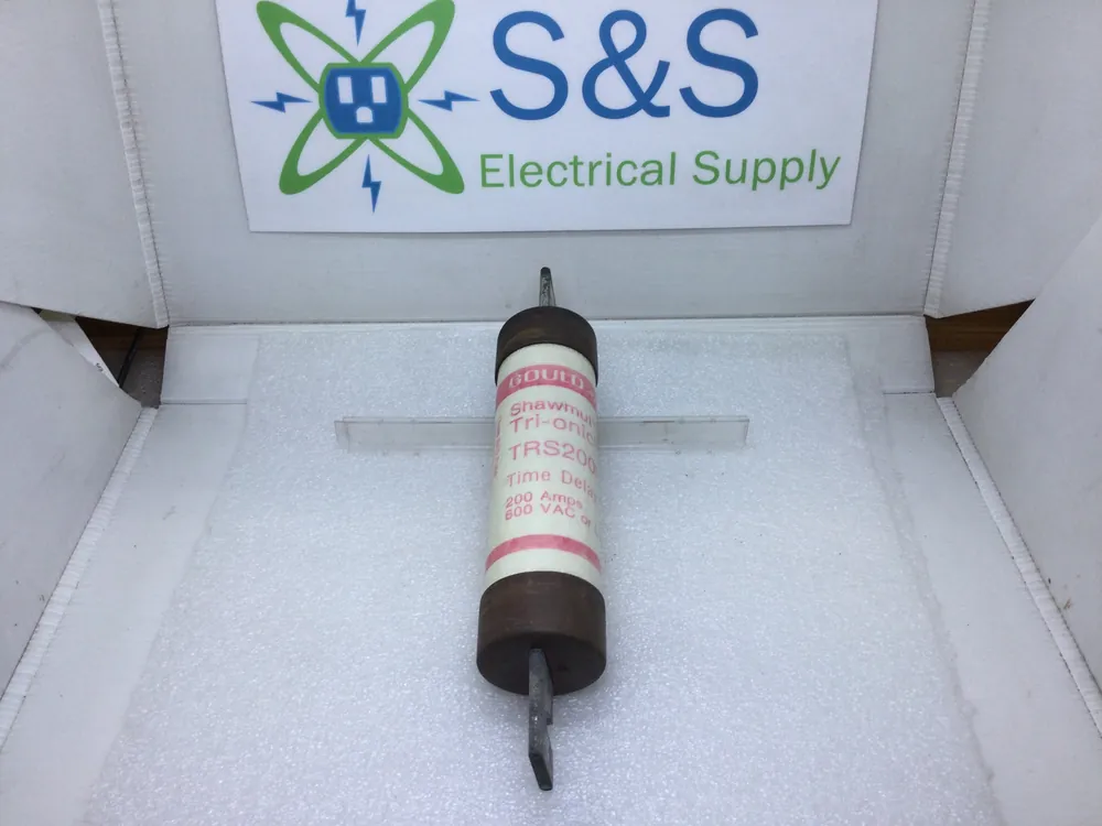 Gould/Shawmut Tri-Onic TRS200R 200 Amp 600V or Less Time Delay Fuse Current Limiting Class RK5 Mega Sale