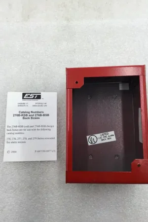 Edwards/EST 276B-RSB Red Metal/Steel Fire Alarm Surface Mount Box Fresh Stock