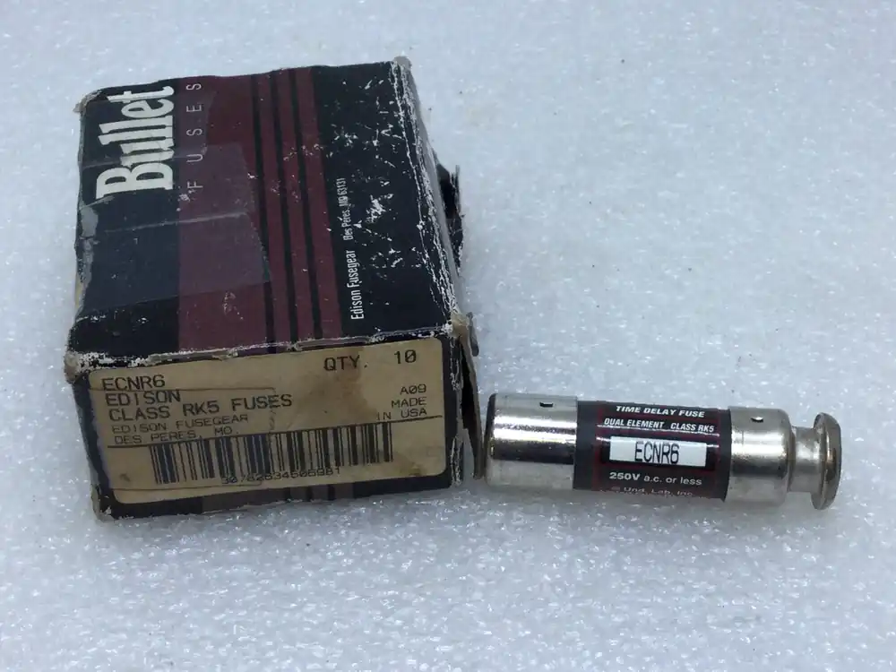 Hot Picks Edison ECNR-6 6 Amp 250V Dual Element Time Delay Class RK5 Fuse - Box of 10