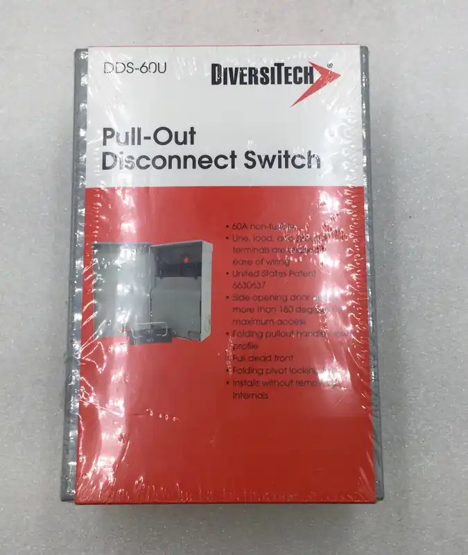 Diversitech DDS-60U 60 Amp 2-Pole 240V AC-Pullout/Disconnect -New Bulk Order