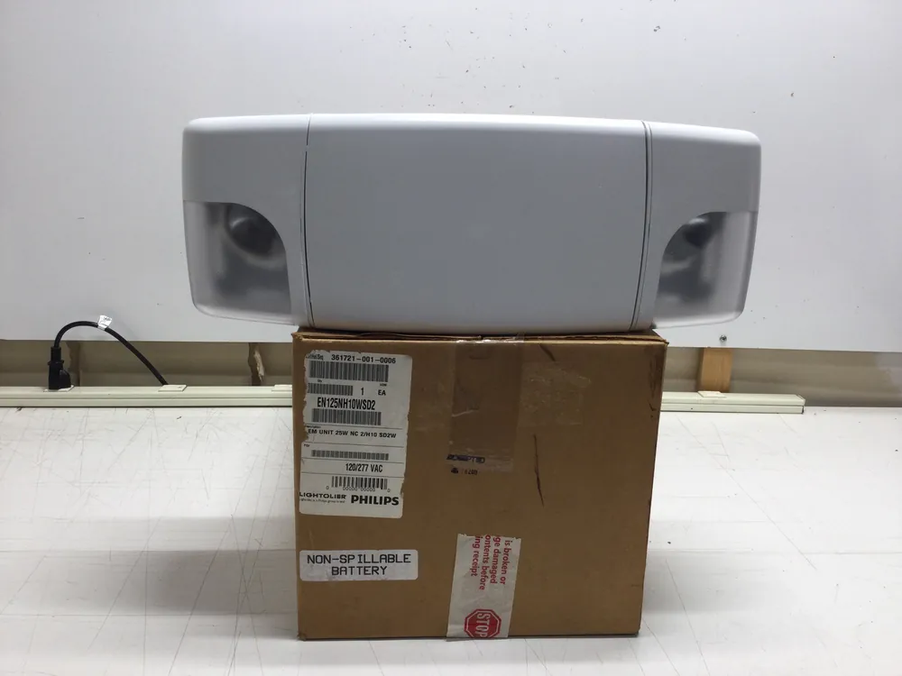 No Minimum Order Philips Lightolier EN125NH10WSD2 Commercial Grade Halogen Emergency Light 120/277 VAC with Ni-Cad Battery Backup