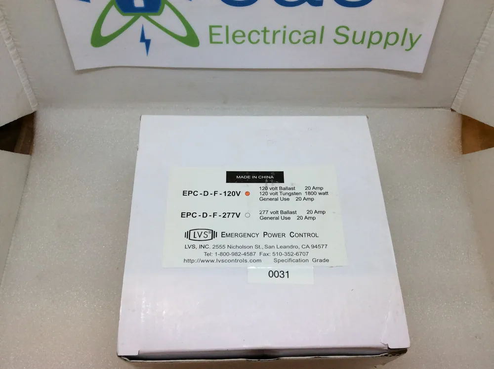 LVS EPC-D-F-120V 120V Ballast 20A 180W General Use Emergency Power Control (New) Handmade