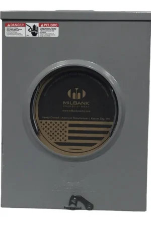 Milbank U7040-XL-TG-HSP 200 Amp Single Phase 600V Nema3R Meter Socket Enclosure High Quality