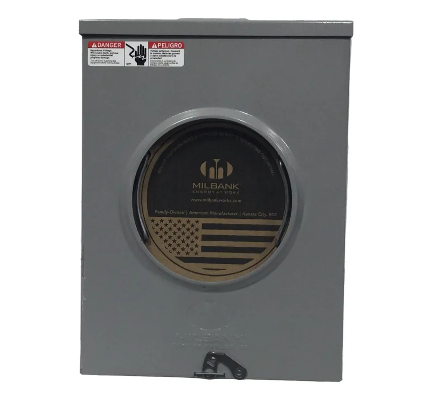 Milbank U7040-XL-TG-HSP 200 Amp Single Phase 600V Nema3R Meter Socket Enclosure High Quality
