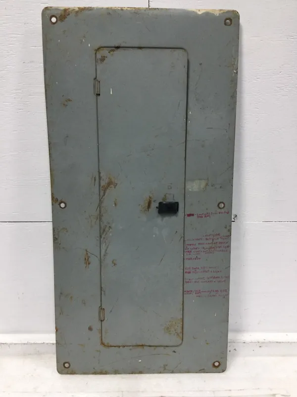 Hot Deal ITE/Gould 28 Space Load Center Cover/Door Only w/Main 31 1/4" x 15 1/2" - Flawed