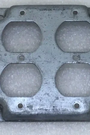 Exclusive Offer Mixed Brands Metal 4" Square Double Gang Duplex Receptacle Cover 1/2" Raised