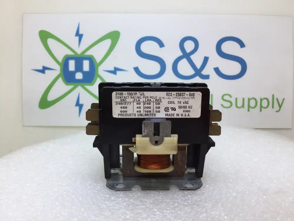 Viral Products Unlimited 3100-15Q1915CL 40 Amp Coil 24Vac 50/60HZ Contactor