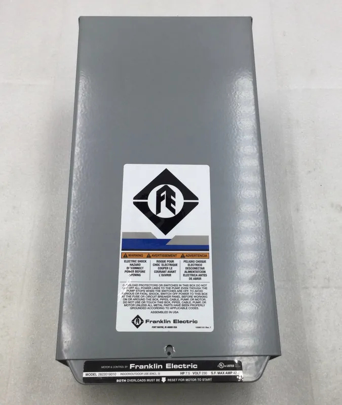 Brand New Franklin Electric 2822019310 42.1 Amp 2-Pole 230V Control Panel