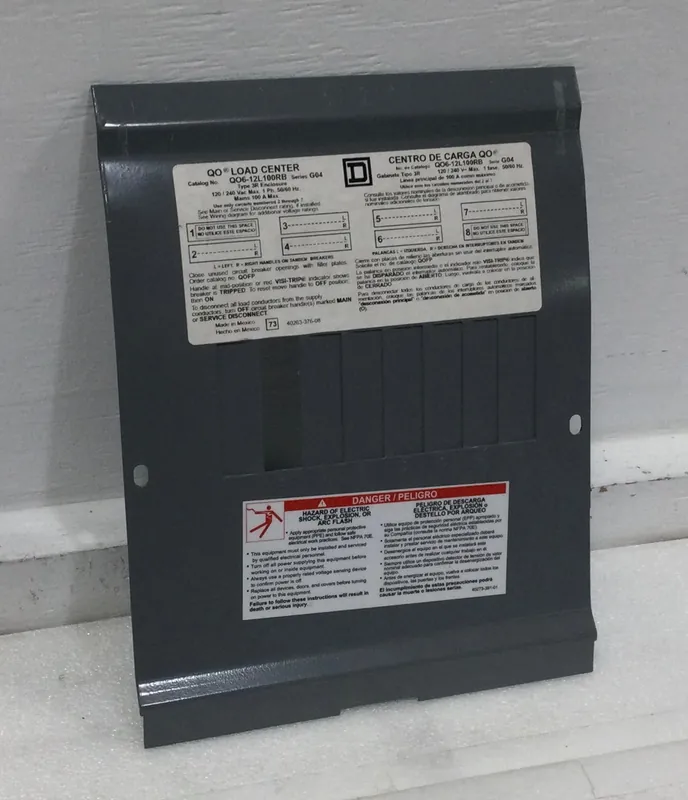Square D QO6-12L100RB 100 Amp 8 Space 120/240V Dead Front Only 11 1/4" x 8 5/8" Hot Deal