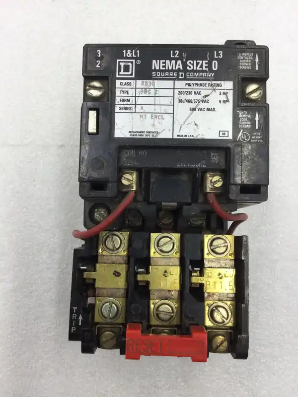 Square D 8536SBG2 Size 0 Series A 3 Phase 200/230V Contactor with 240 VAC Coil Editor’s Pick