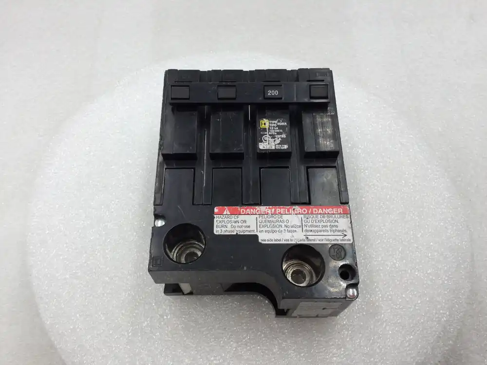 Square D HOM2200BB 200 Amp 4 Pole 120/240V Plug On Circuit Breaker Direct From Factory