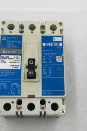 Cutler Hammer/Westinghouse FD3150 150 Amp 3 Pole 600V Breaker - Cosmetic Flaw In Demand